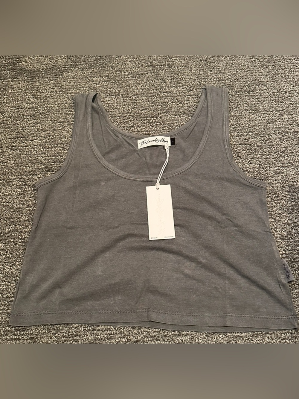 The Laundry Room Charcoal Cropped Tank